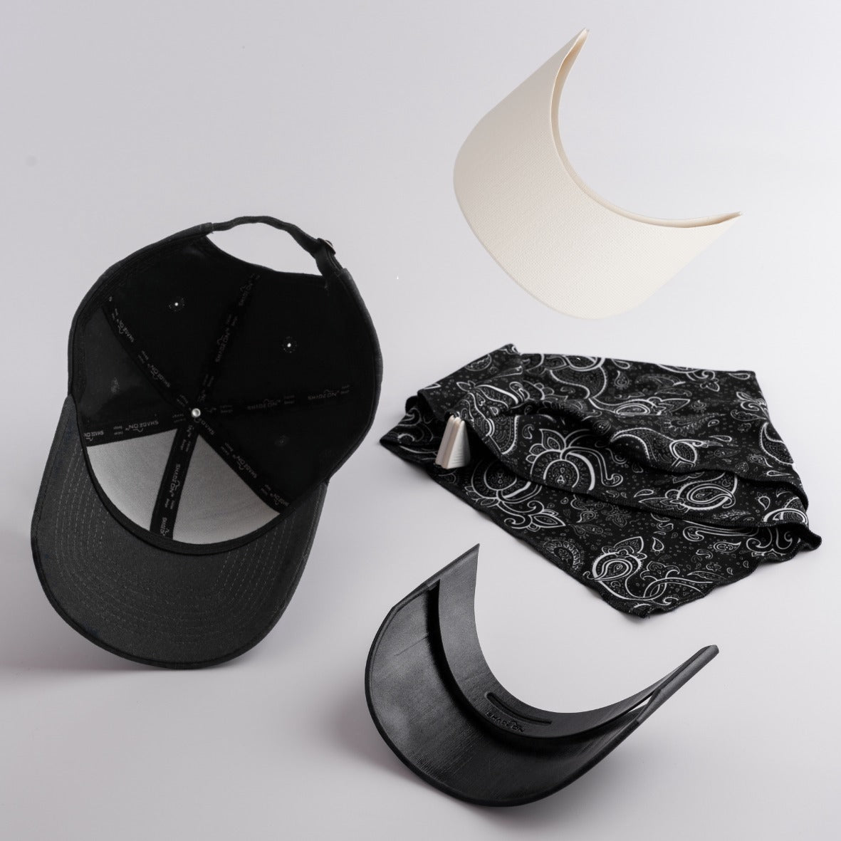 ShaidOn Caps - Standard Set & Additional Brim - Deep Black